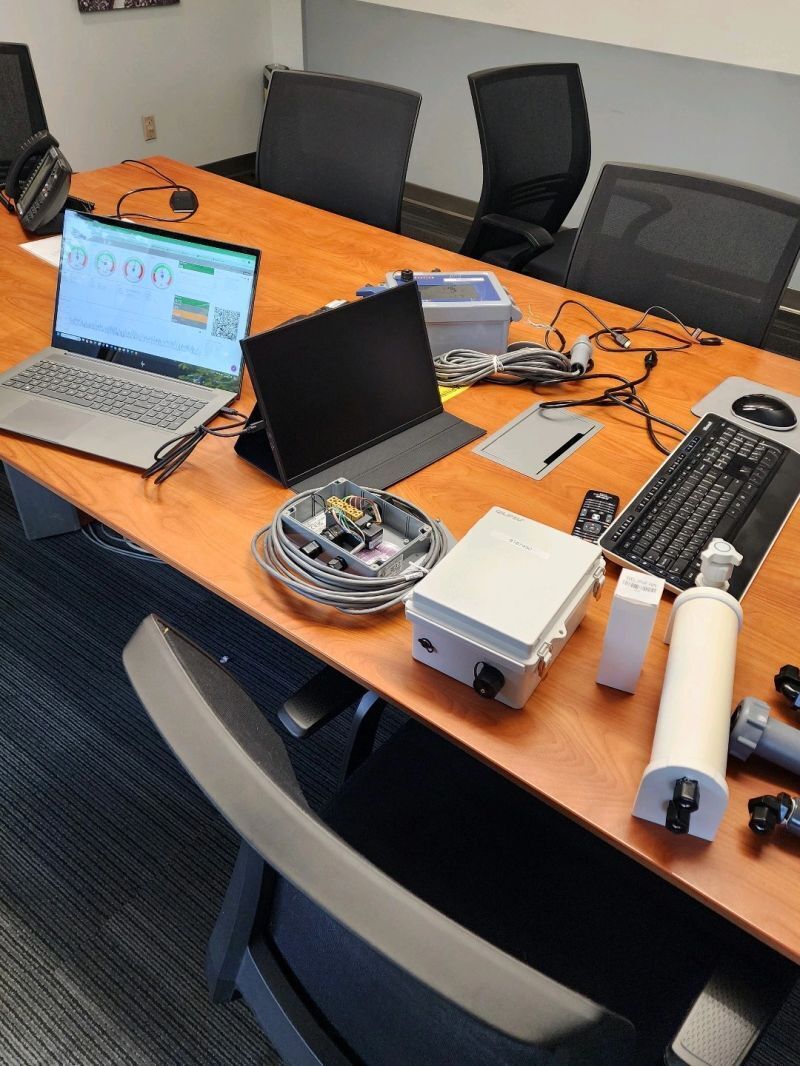 computers on a desk